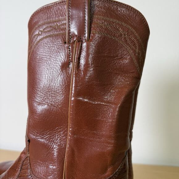 Justin Lizard Boots Women's 7 C Wide 3113 Cowgirl Boots Peanut Brittle Western - Picture 11 of 13